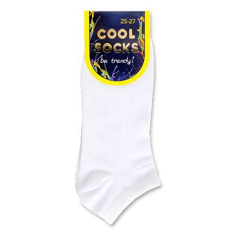 Шкарпетки чоловічі Cool Socks 17351 спортивні короткі р. 25-27 білі 1 пара