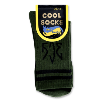 Шкарпетки чоловічі Cool Socks ЗСУ р. 29-31 хакі 1 пара