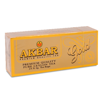 Чай чорний Akbar Gold, пакет 25*2г