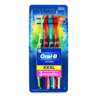 Щітка зубна Oral-B Colors 40 середня 4шт