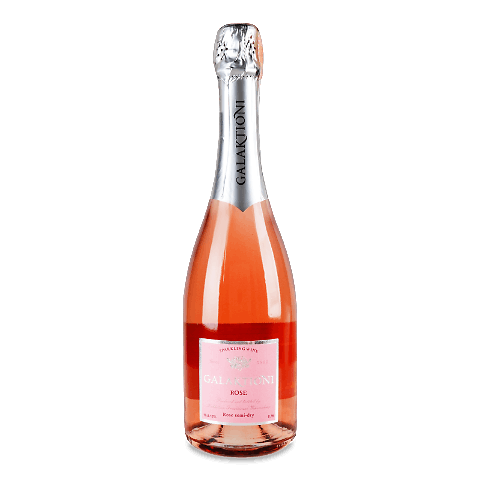 Вино ігристе Galaktioni Rose рожеве напівсухе 0,75л