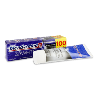 Паста зубна Blend-a-med 3D White з деревним вугіллям 100мл