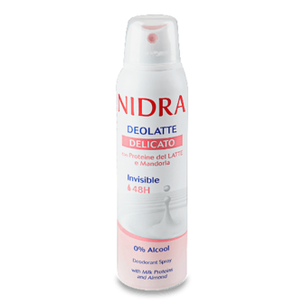 Дезодорант-спрей Nidra з молочними протеїнами та мигдалем ніжний 150мл