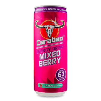 Напій енергетичний Carabao Mixed Berry безалкогольний 0,33л
