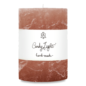 Свічка Candy Light циліндр рожево-коричнева С0 7X10 шт