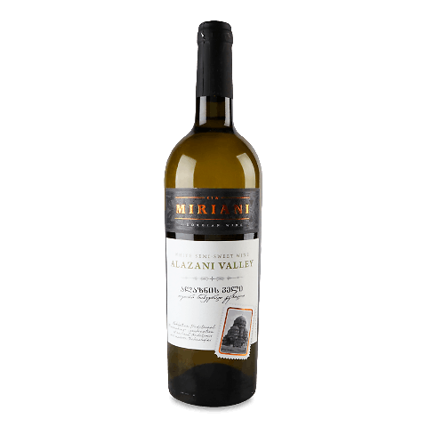 Вино Miriani Alazani Valley біле напівсолодке 0,75л