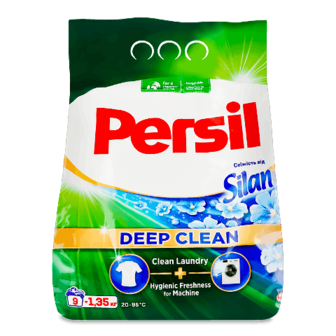 Порошок пральний Persil «Свіжість від Silan» для білих і світлих речей 1,35кг
