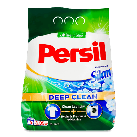 Порошок пральний Persil «Свіжість від Silan» для білих і світлих речей 1,35кг