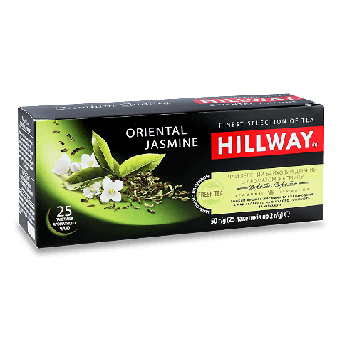 Чай зелений Hillway Oriental Jasmine з ярликом 25*2г/уп