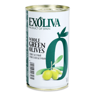 Оливки Exoliva зелені з кісточкою 370мл