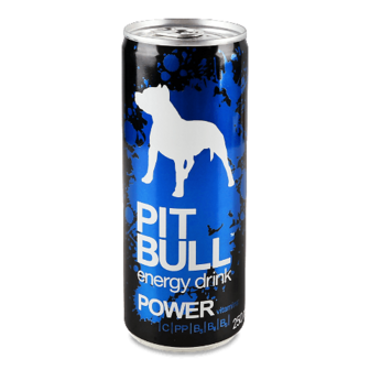 Напій енергетичний безалкогольний сильногазований Pit Bull Power з/б 250мл
