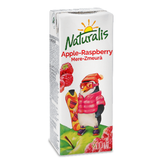 Напій соковий Naturalis малина-яблуко 200мл
