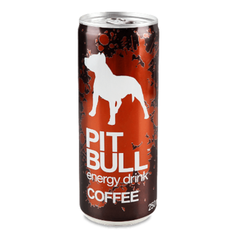 Напій енергетичний безалкогольний сильногазований Pit Bull Coffee з/б 250мл