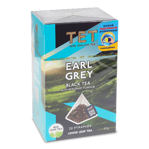 Чай чорний ТЕТ Earl Grey з бергамотом 20*2г