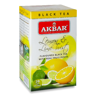 Чай чорний Akbar Lemon&Lime Twist 20*2г
