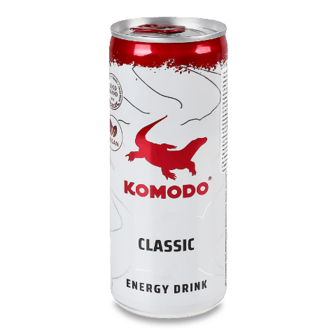 Напій енергетичний Komodo газований з/б 0,25л
