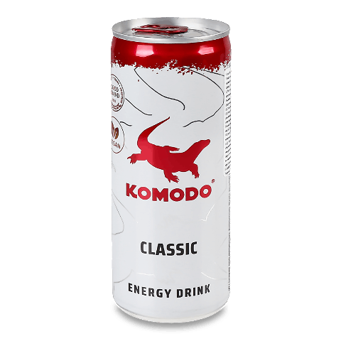 Напій енергетичний Komodo газований з/б 0,25л