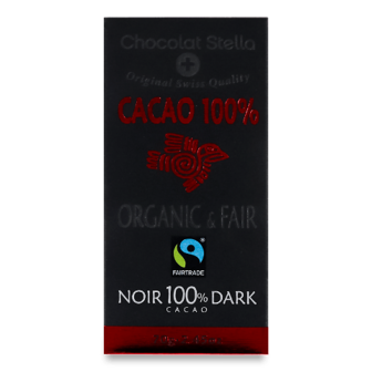 Шоколад чорний Chocolat Stella з ваніллю 100% органічний 70г