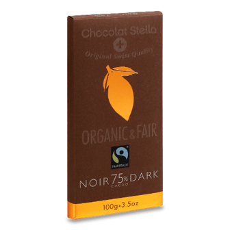 Шоколад чорний Chocolat Stella органічний 75% 100г