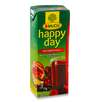 Сік Happy Day мультивітамін червоні фрукти 0,2л