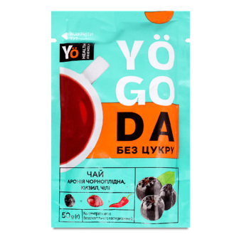 Чай Yogoda чорний аронія-кизил-чилі концентрат д/п 50г