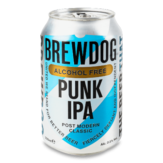 Пиво Brew Dog Punk AF світле безалкогольне з/б 0,33л