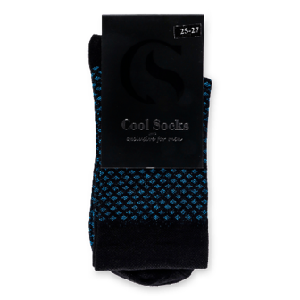 Шкарпетки чоловічі Cool Socks 50411 класичні р. 25-27 чорно-білі 1 пара