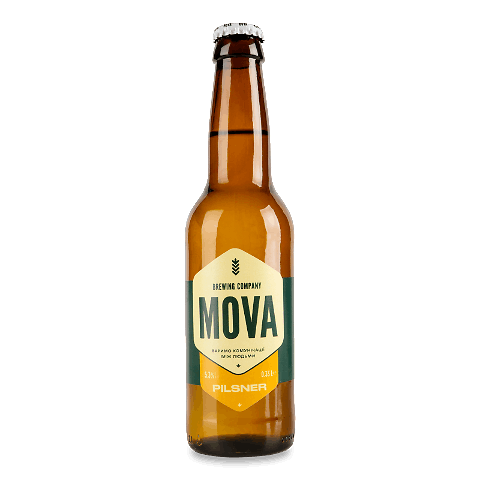 Пиво Mova Pilsner світле нефільтроване 0,33л
