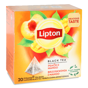 Чай чорний Lipton Peach & Mango 20*1,8г