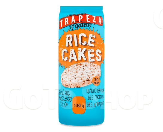 Хлібці Trapeza рисові з морською сіллю, 130г