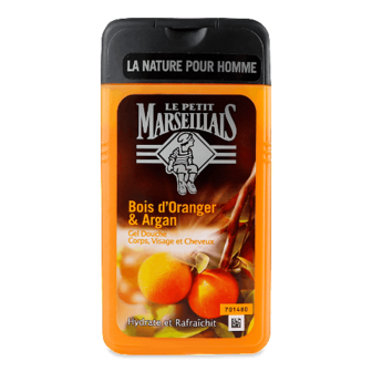 Гель-шампунь Le Petit Marseillais чоловічий 3 в 1 «Апельсинове дерево і аргана» 250мл