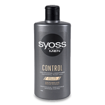 Шампунь Syoss Men Control для нормального і сухого волосся 440мл