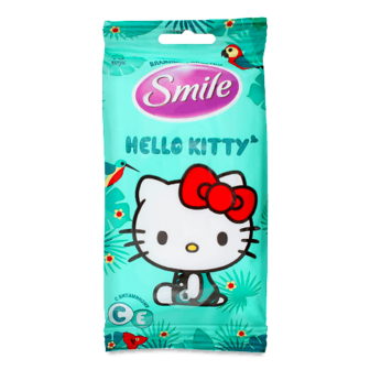 Серветки вологі Smile Hello Kitty 15шт/уп