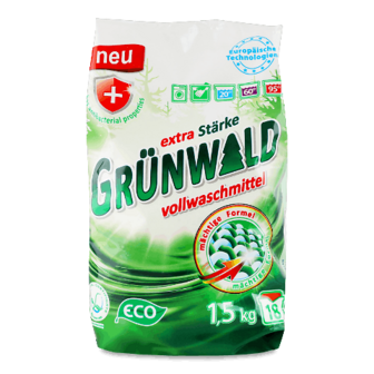 Порошок пральний Grunwald Eco «Гірська свіжість» універсальний 1,5кг