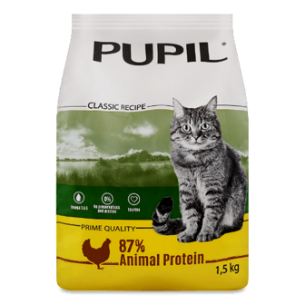 Корм для котів Pupil Prime курка-печінка-овочі 1,5кг