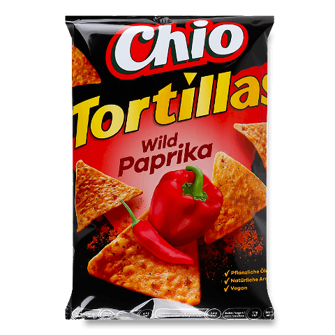 Чипси Chio Tortillas Wild Paprika кукурудзяні 110г