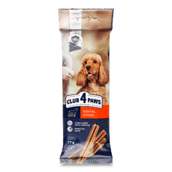 Ласощі для собак Club 4 Paws Dental Sticks жувальні палички 77г