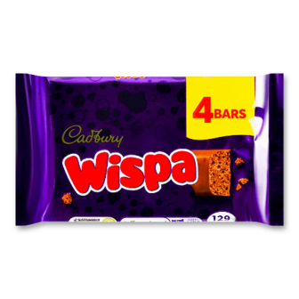 Батончики Wispa Cadbury шоколадні 4*23,7г