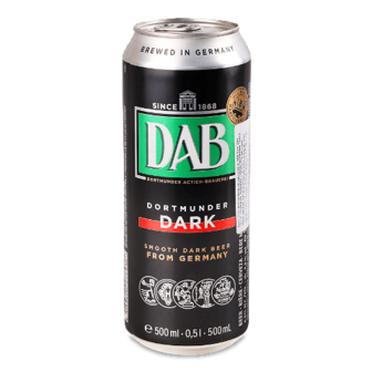 Пиво DAB Dark темне з/б 0,5л