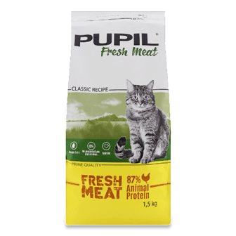 Корм для котів Pupil Prime зі свіжою куркою 1,5кг