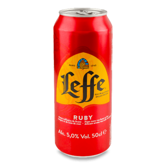 Пиво Leffe Ruby з/б 0,5л