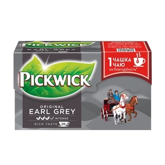 Чай (20 ф/п * 2 г) PICKWICK EARL GREY ПІКВІК ЕРЛ ГРЕЙ чорний з ароматом бергамоту к/уп 