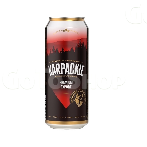 Пиво 0,5 л Karpackie Premium світле фільтроване пастеризоване 5% об ж/б Польща 
