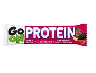 Батончик 50 г Sante Go On Protein протеїновий з журавлиною та ягодами годжі м/уп 