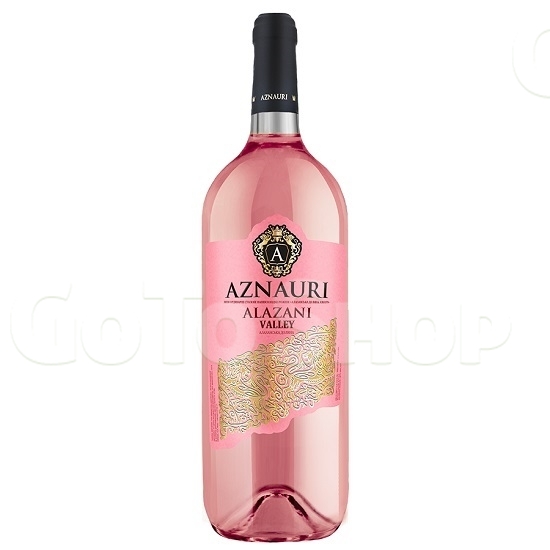 Вино 1,5 л Aznauri Алазанська долина рожеве напівсолодке 9-13% об ск/пл Україна 