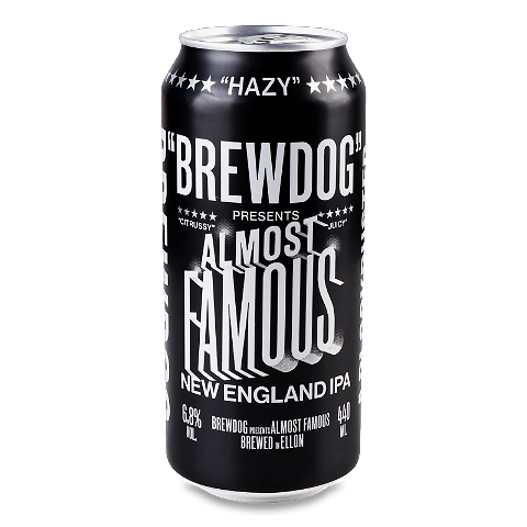 Пиво BrewDog Almost famous світле з/б 0,44л