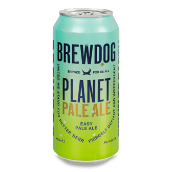 Пиво BrewDog Planet Pale світле з/б 0,44л