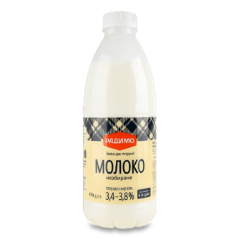Молоко РадиМо незбиране 3,4-3,8% пл 870г