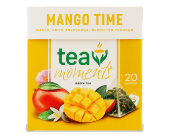 Чай зелений Tea Moments Mango Time, 20*1,7г