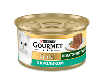 Корм для котів Gourmet Gold кролик шматочки в паштеті 85г